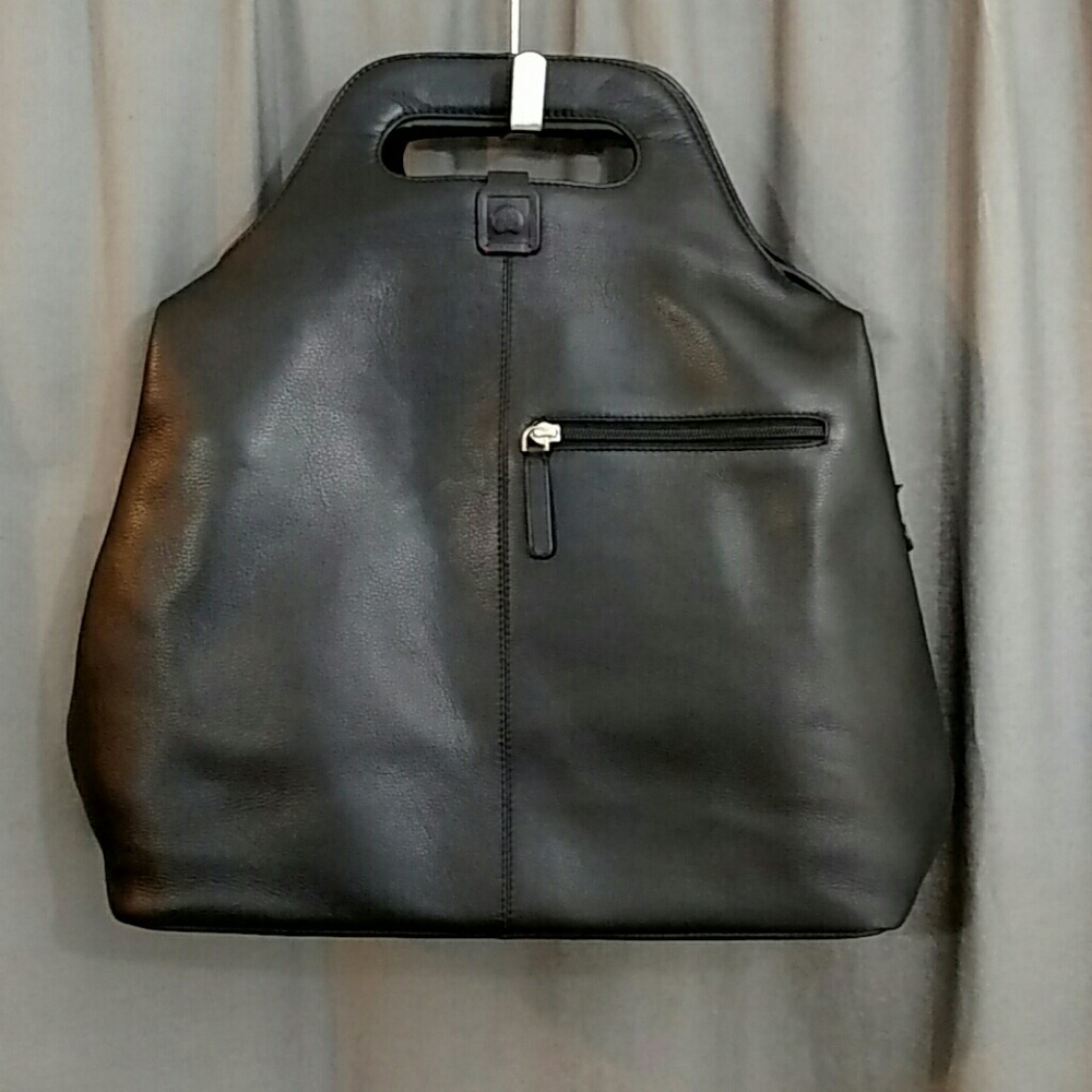 Delsey Paris Leather Carry On Travel Handbag